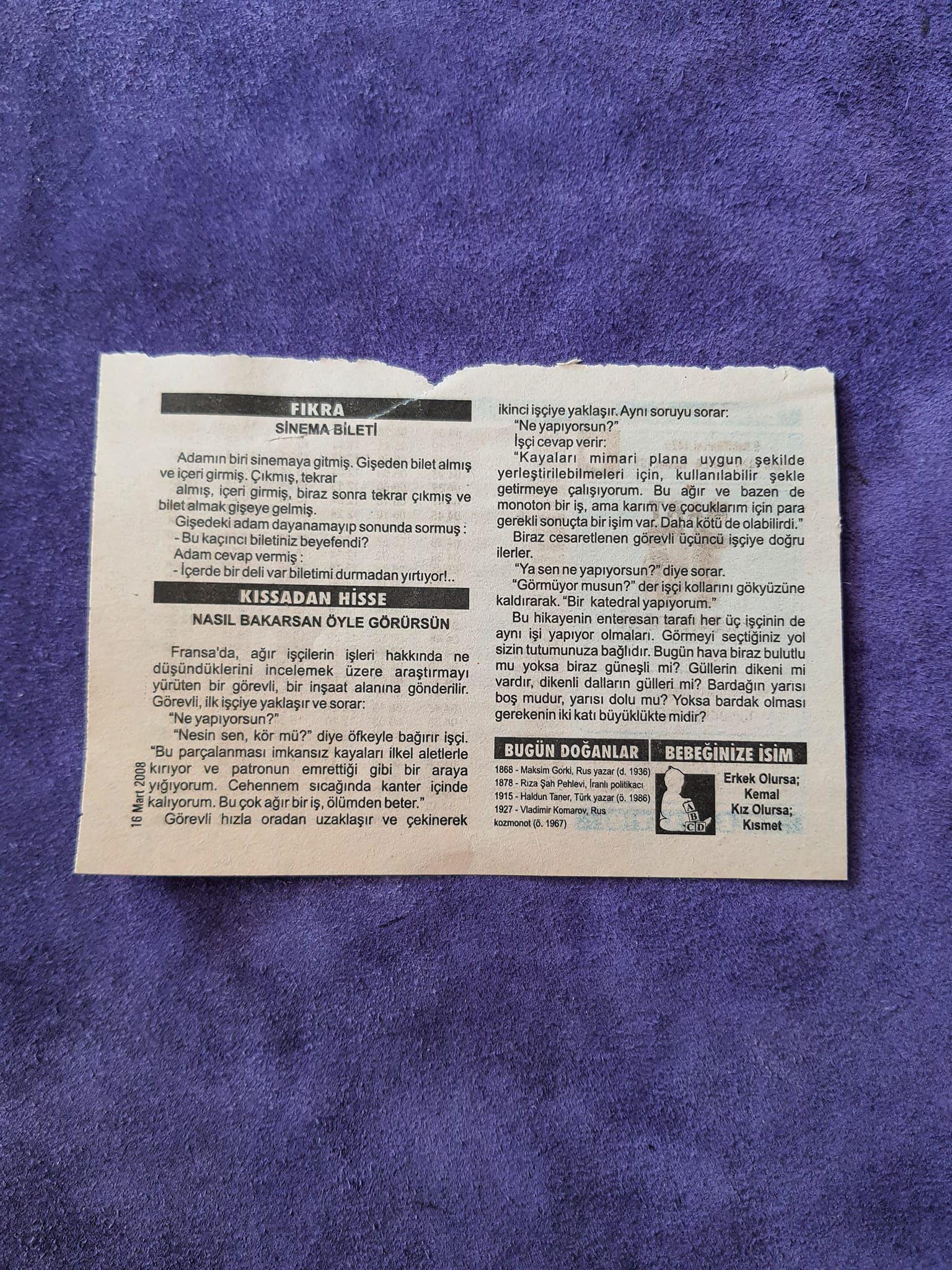16 Mart 2008 Takvim Yaprağı - Nostaljik Koleksiyonluk Takvim Yaprağı 16 Mart 2008 Takvim Yaprağı - Nostaljik Koleksiyonluk Takvim Yaprağı