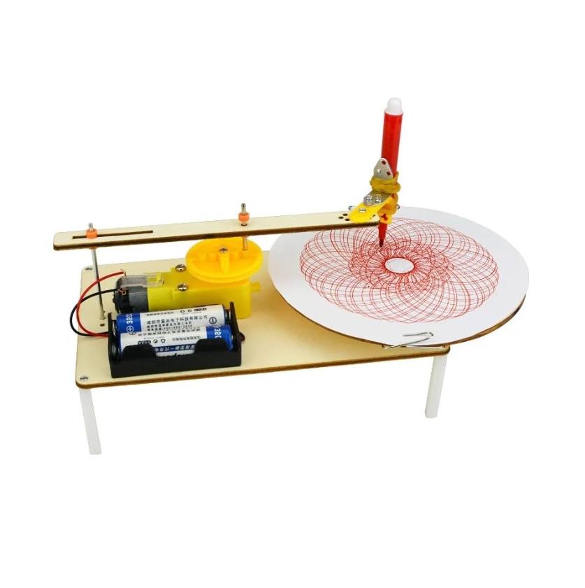 Ahşap DIY Pilli Çizim Robotu Ahşap DIY Pilli Çizim Robotu