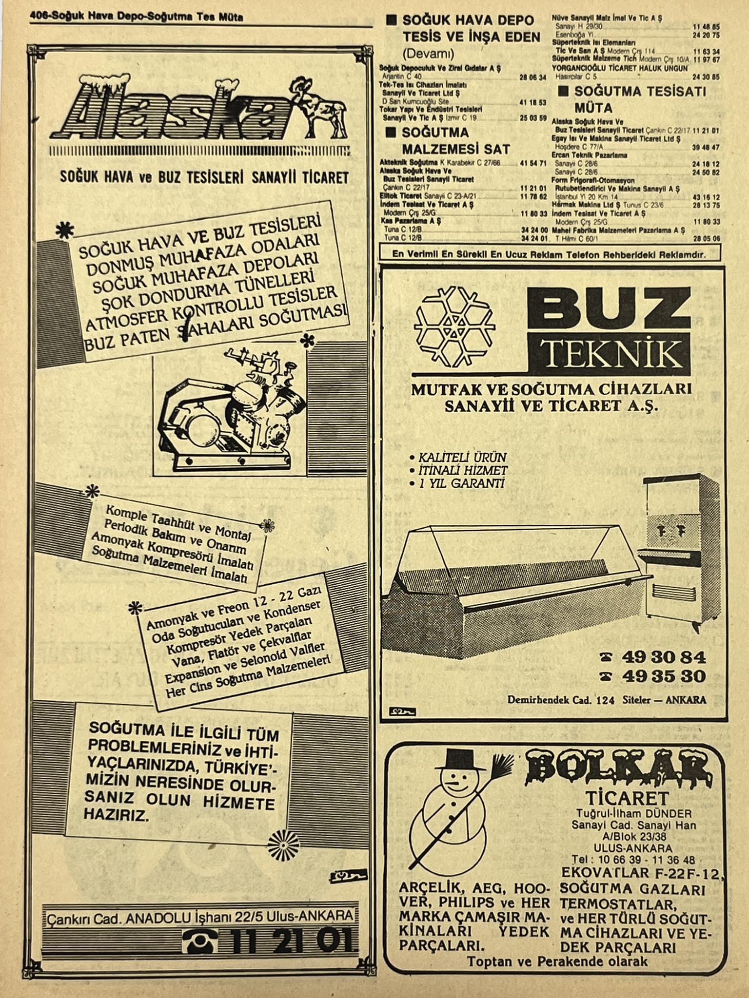 Ankara 1986 Meslek Reklam İlanı Efemera S405 Ankara 1986 Meslek Reklam İlanı Efemera S405