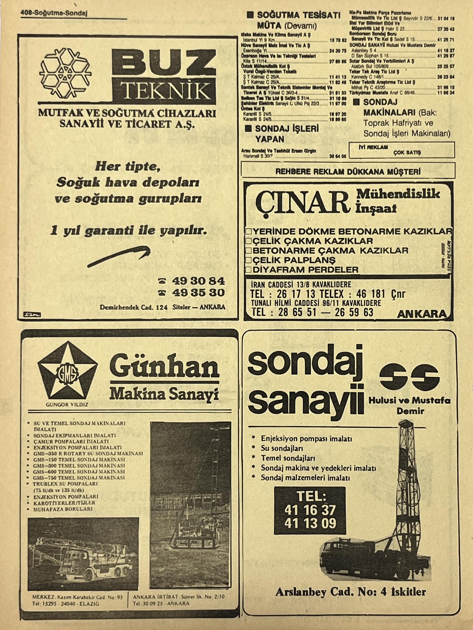 Ankara 1986 Meslek Reklam İlanı Efemera S407 Ankara 1986 Meslek Reklam İlanı Efemera S407