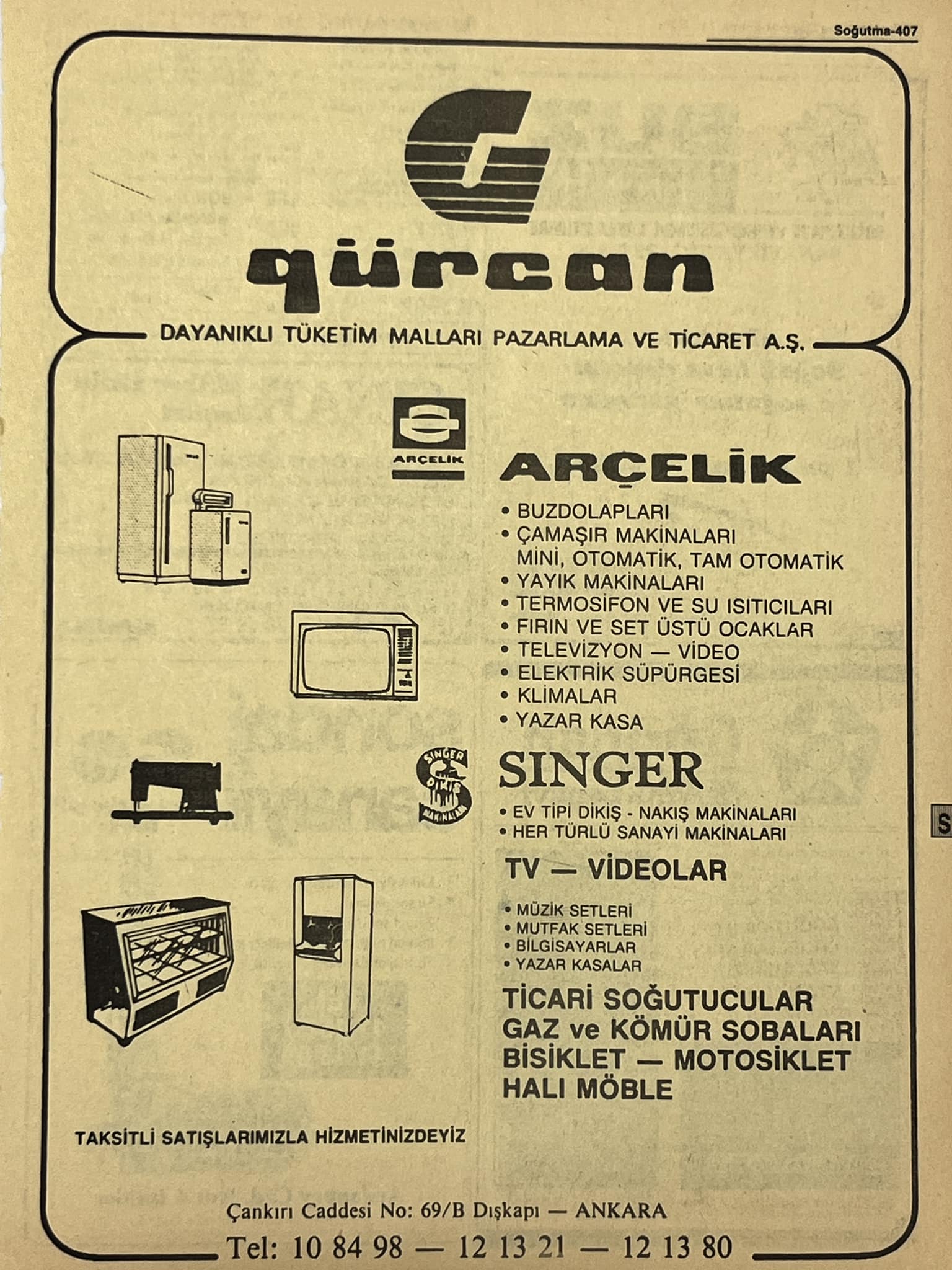 Ankara 1986 Meslek Reklam İlanı Efemera S407 Ankara 1986 Meslek Reklam İlanı Efemera S407