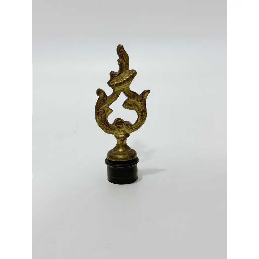 Antika Pirinç Şamdan Başlığı 9,5cm