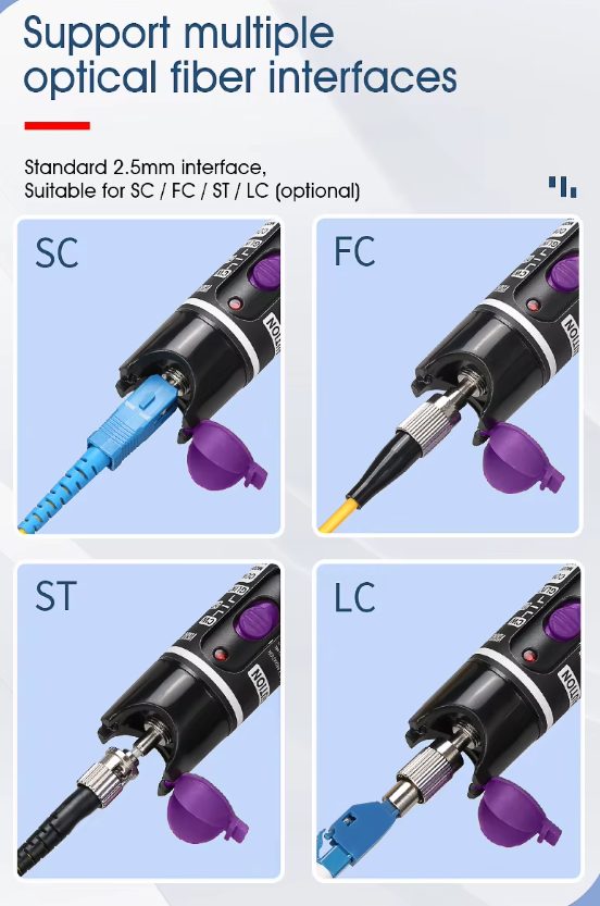 AUA-H10 Fiber Optik Arıza Tespit Cihazı 10mW AUA-H10 Fiber Optik Arıza Tespit Cihazı 10mW