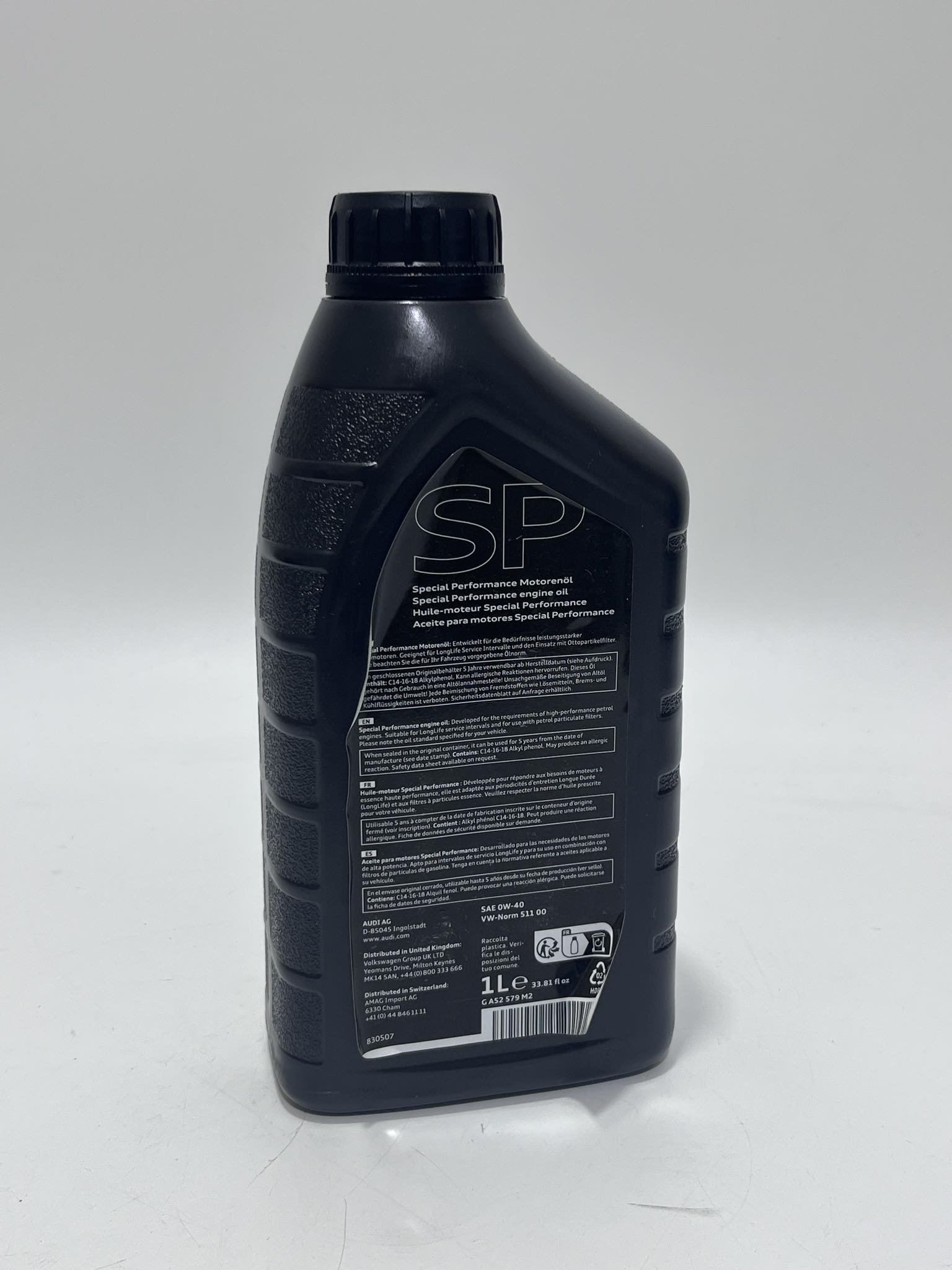 Audi SAE 0W-40 Performans Motor Yağı 1Lt Audi SAE 0W-40 Performans Motor Yağı 1Lt