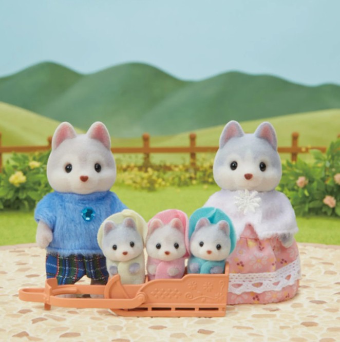 Calico Critters Husky Ailesi Figür Oyuncak Seti Calico Critters Husky Ailesi Figür Oyuncak Seti