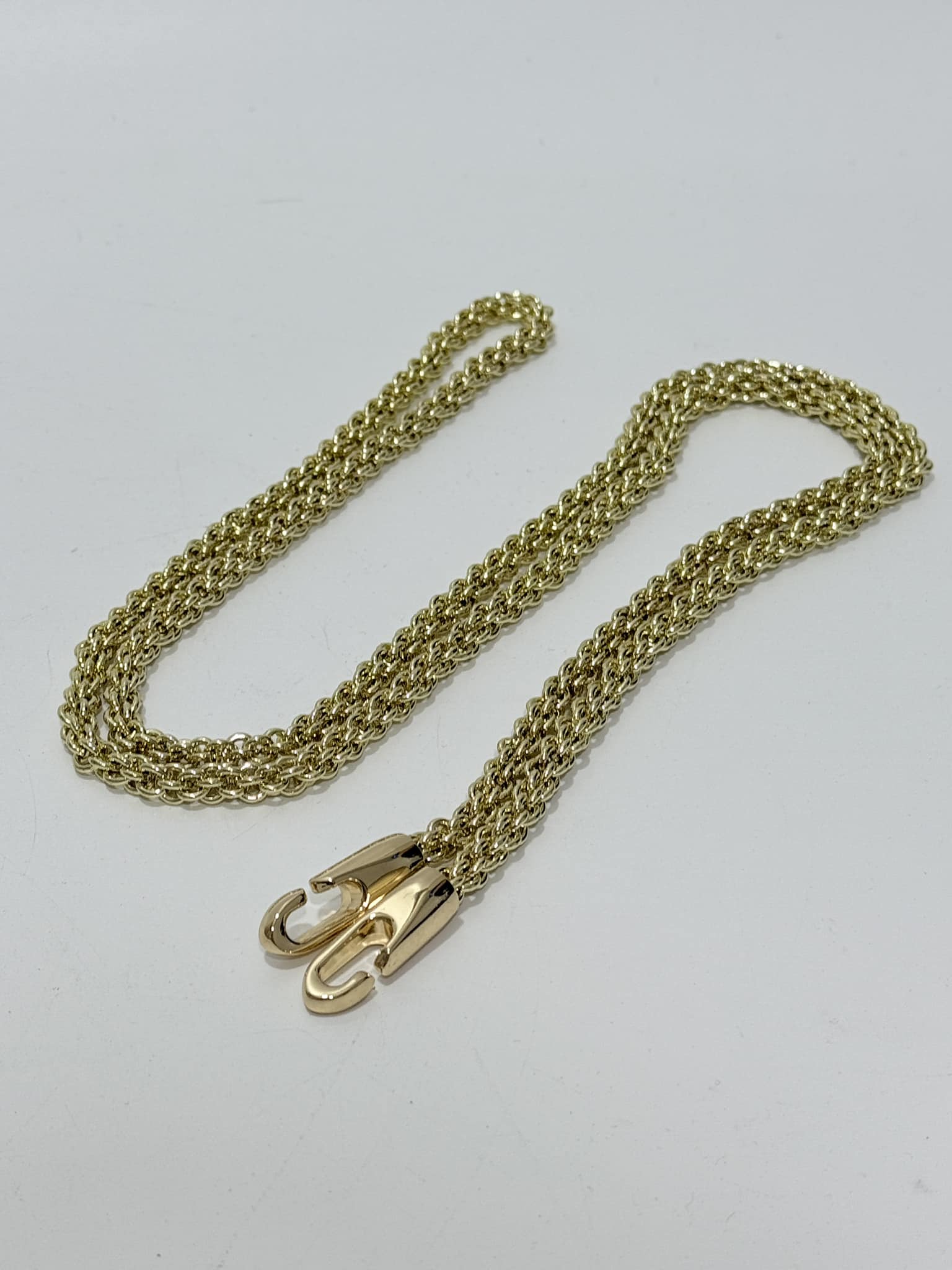 Çift Halkalı Çanta Askı Zinciri 120cm (Light Gold) Çift Halkalı Çanta Askı Zinciri 120cm (Light Gold)