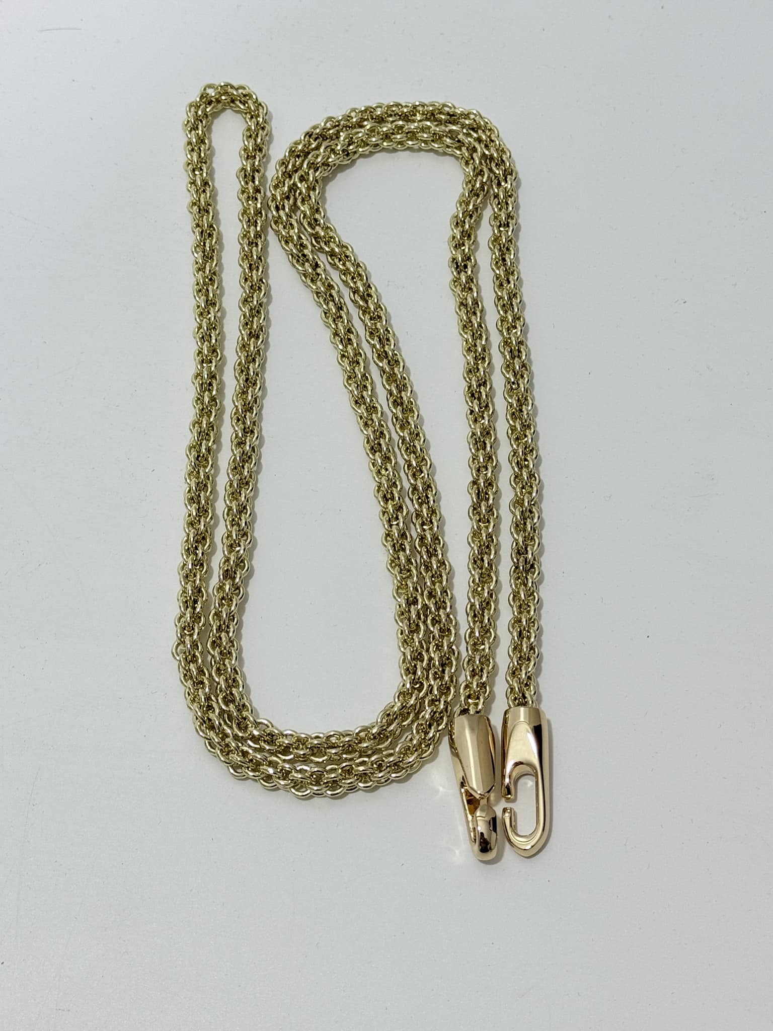 Çift Halkalı Çanta Askı Zinciri 120cm (Light Gold) Çift Halkalı Çanta Askı Zinciri 120cm (Light Gold)