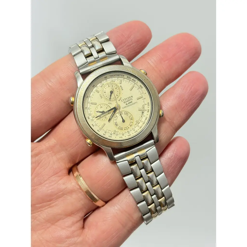 Citizen Chronograph Alarm 36,50mm Çelik Kordon Erkek Kol Saati 2.El