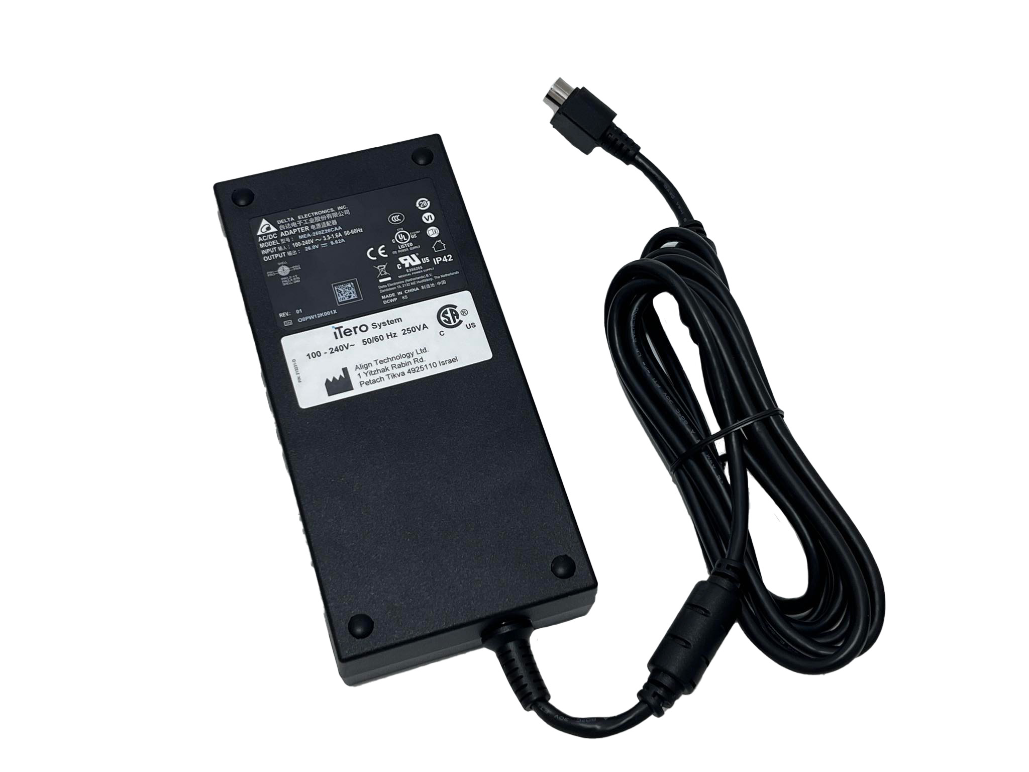 Delta MEA-250Z26CAA Ağız Tarama Cihaz Adaptörü 26V 9,62A 250W Delta MEA-250Z26CAA Ağız Tarama Cihaz Adaptörü 26V 9,62A 250W