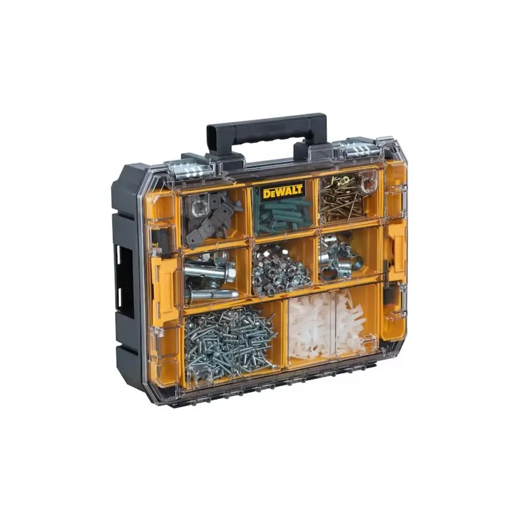 Dewalt TSTAK Ağır Hizmet Tipi Şeffaf Kapaklı Takım Çantası DW008 (Çıtır Darbeli)