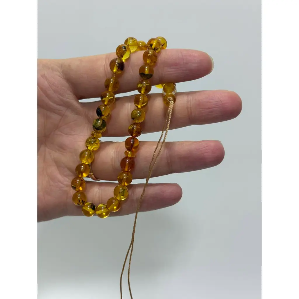 Doğal Kaya Damla Kehribar Tesbih 33lük 8,90 Gram K028