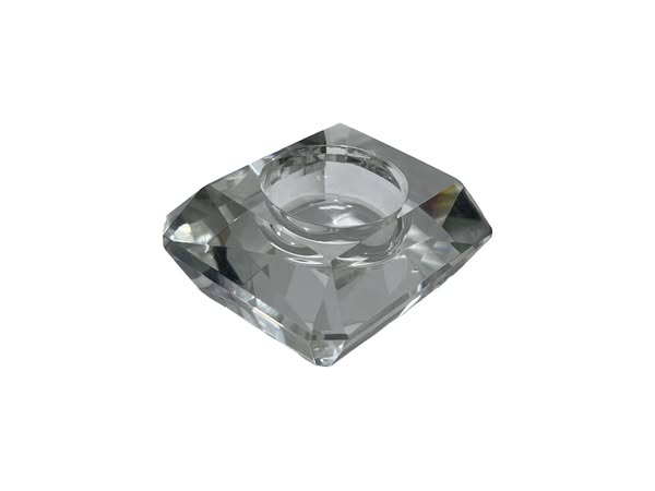 Faset Kesim Kristal Cam Tealight Mumluk 6,7x7,7cm (1 Adet) Faset Kesim Kristal Cam Tealight Mumluk 6,7x7,7cm (1 Adet)