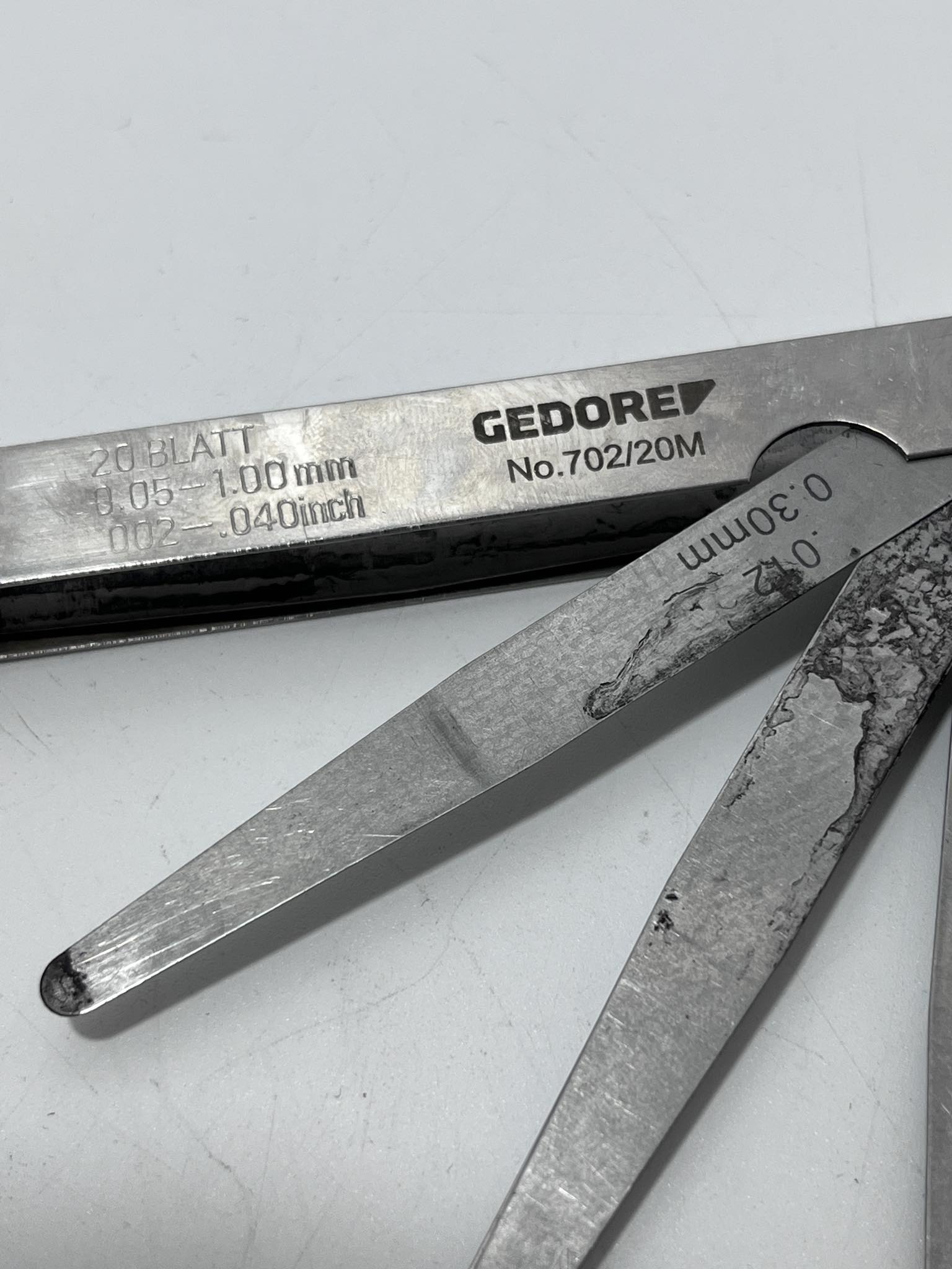 Gedore 702/20M Filler Çakısı Sentil Çakısı 20 Kanat 0,05-1,00mm 2.El Gedore 702/20M Filler Çakısı Sentil Çakısı 20 Kanat 0,05-1,00mm 2.El