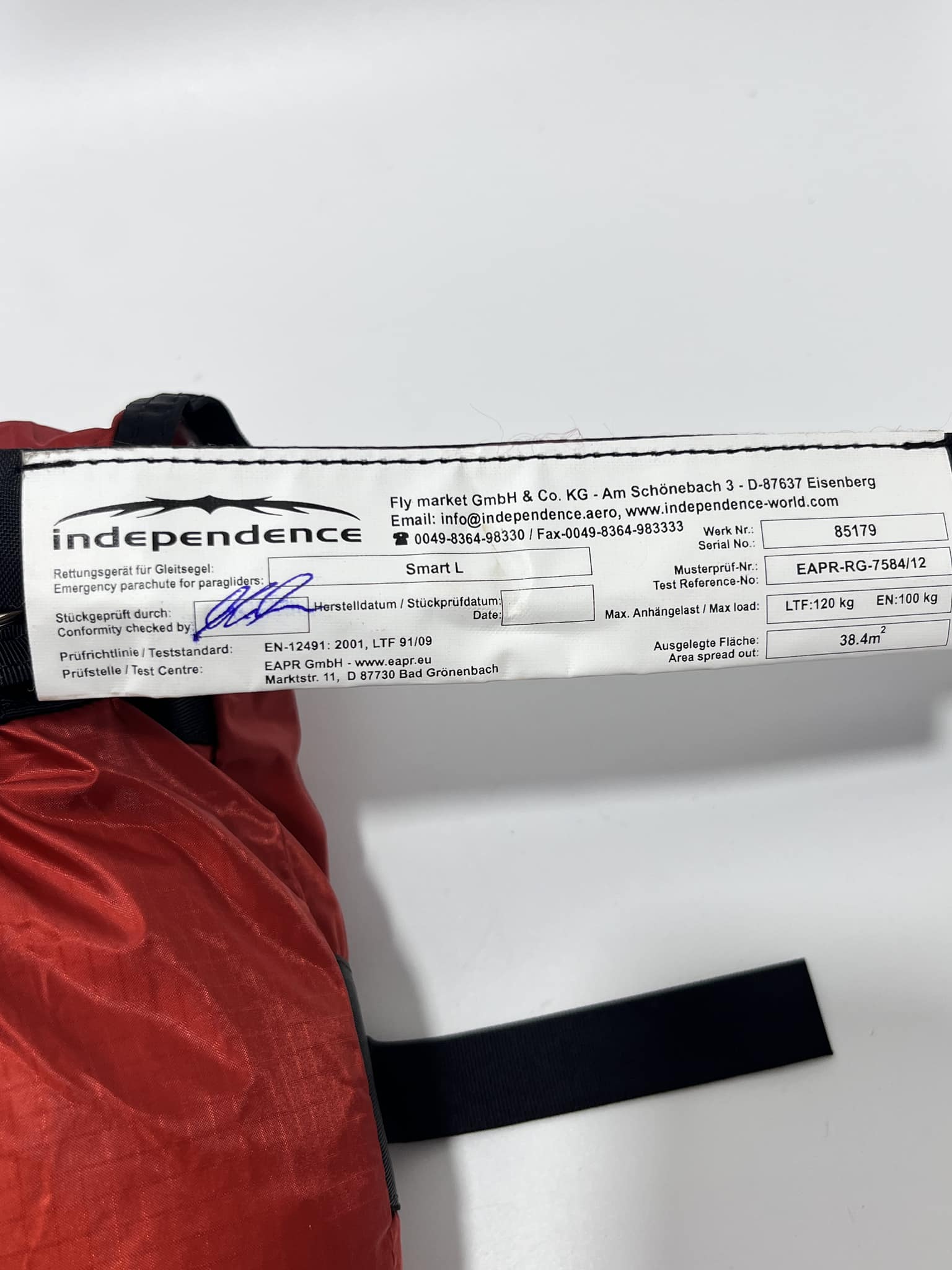 Independence Smart L Yedek Paraşüt Independence Smart L Yedek Paraşüt