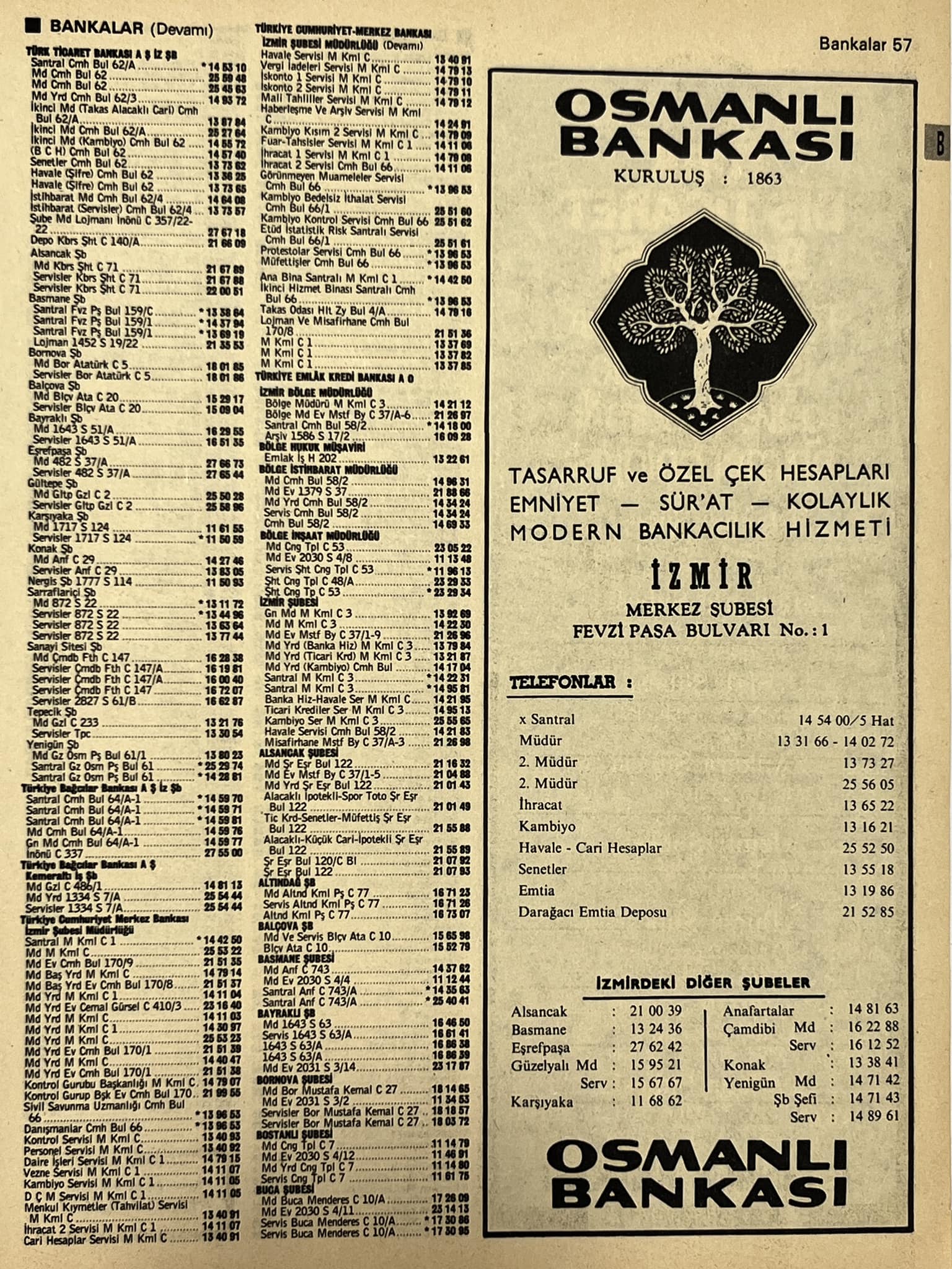 İzmir 1982-1983 Meslek Reklam İlanı Efemera S57 İzmir 1982-1983 Meslek Reklam İlanı Efemera S57