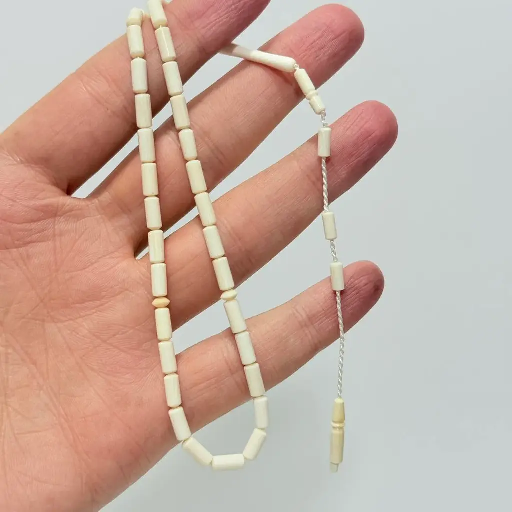 Kesme Fildişi Tesbih 5,70 Gram - Koleksiyonluk Fil Dişi Tespih (F059)