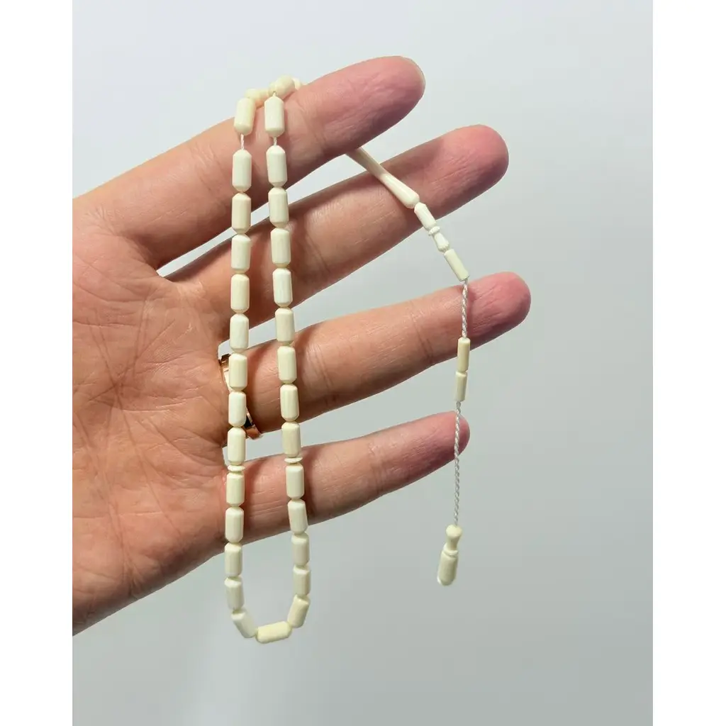 Kesme Fildişi Tesbih 7,50 Gram - Koleksiyonluk Fil Dişi Tespih (F065)