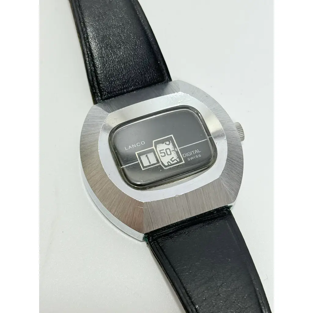 Lanco Jump Hour 45mm Deri Kordon Erkek Kol Saati 2.El