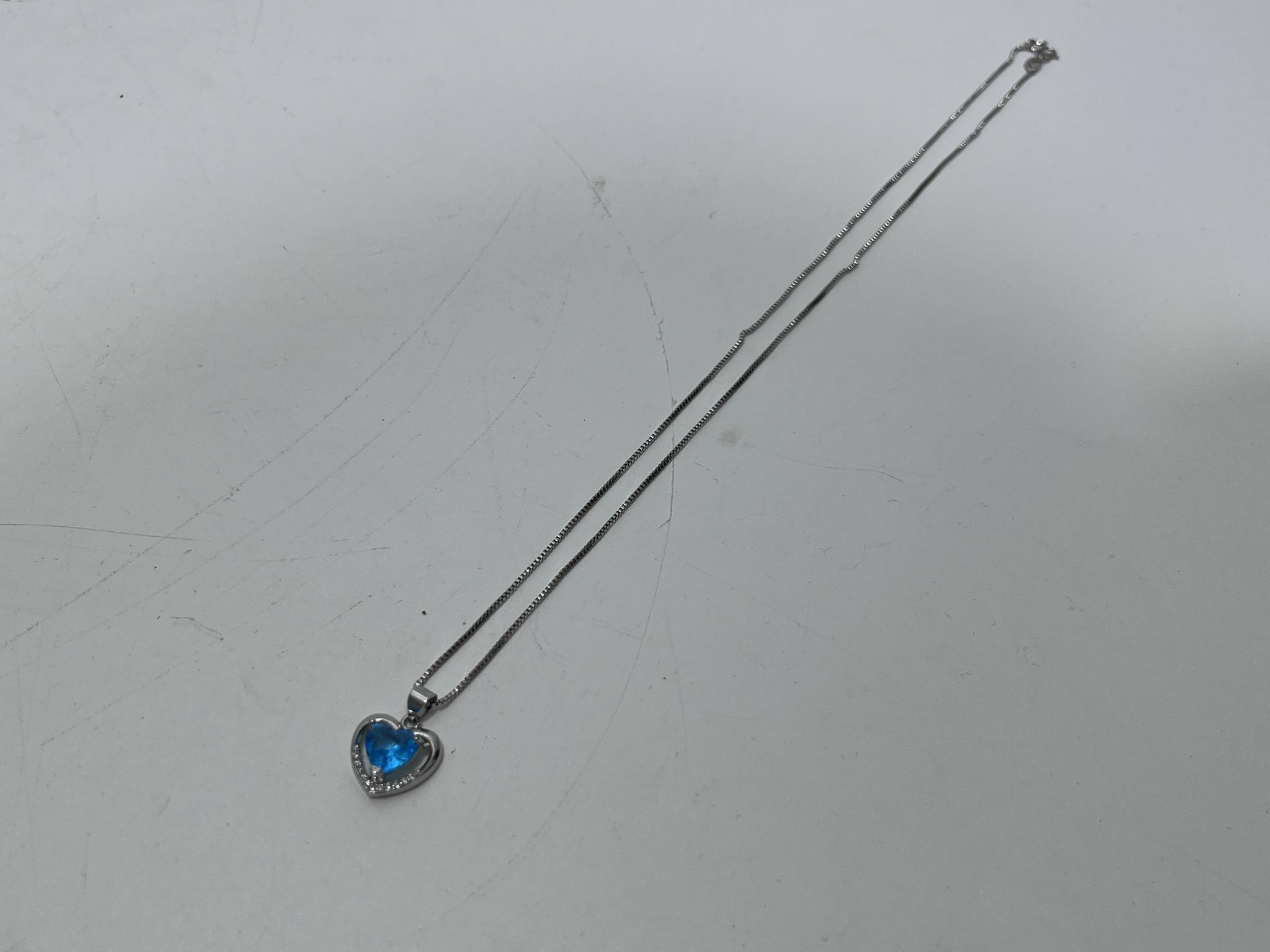 Mavi Taşlı 925 Ayar Gümüş Kolye Ucu 1,65 Gram Mavi Taşlı 925 Ayar Gümüş Kolye Ucu 1,65 Gram