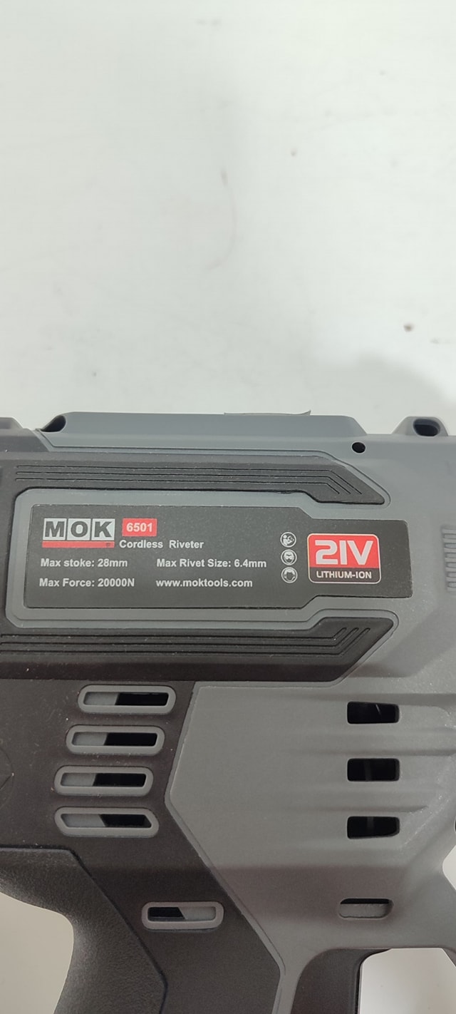 Mok 6501 Şarjlı Perçin Tabancası Brushless Motor 21v (Bataryasız) Mok 6501 Şarjlı Perçin Tabancası Brushless Motor 21v (Bataryasız)