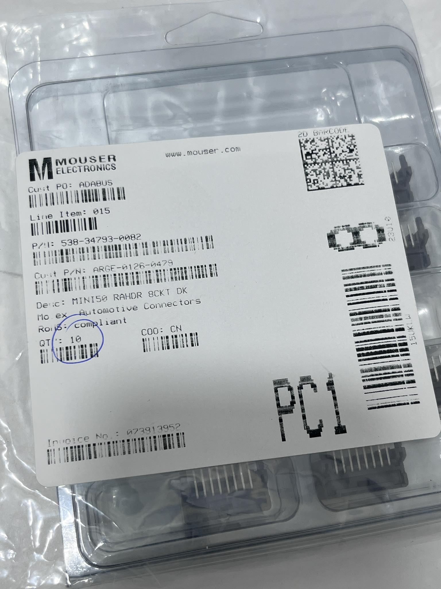 Molex 34793-0082 MINI50 RAHDR 8CKT DKGRY Otomotiv Konnektör 10 Adet Molex 34793-0082 MINI50 RAHDR 8CKT DKGRY Otomotiv Konnektör 10 Adet
