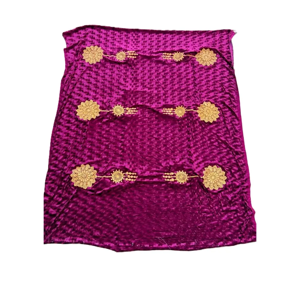 Nakış İşlemeli Kadife Elbiselik Kumaş 150X150cm 0012