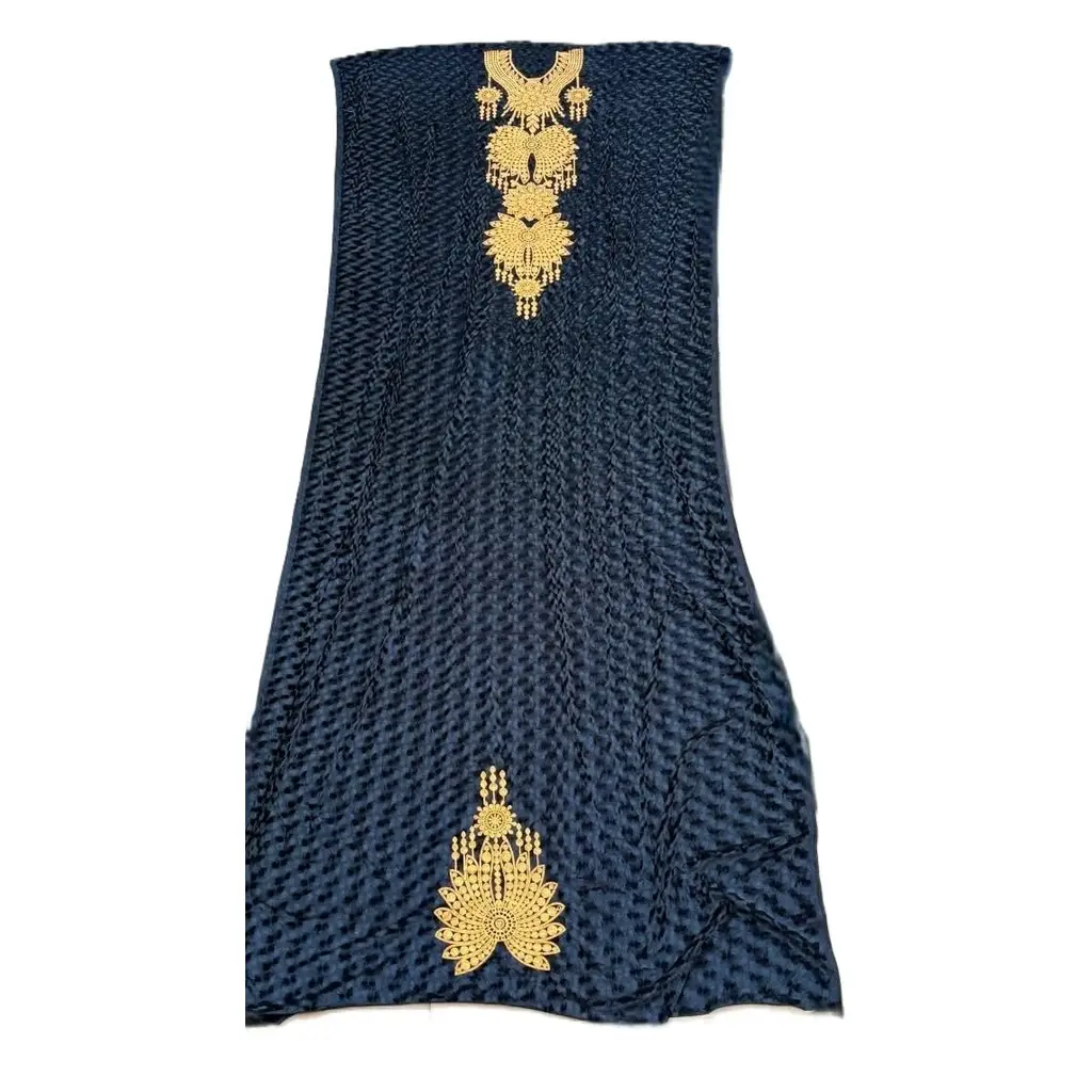 Nakış İşlemeli Kadife Elbiselik Kumaş 300X150cm 0011