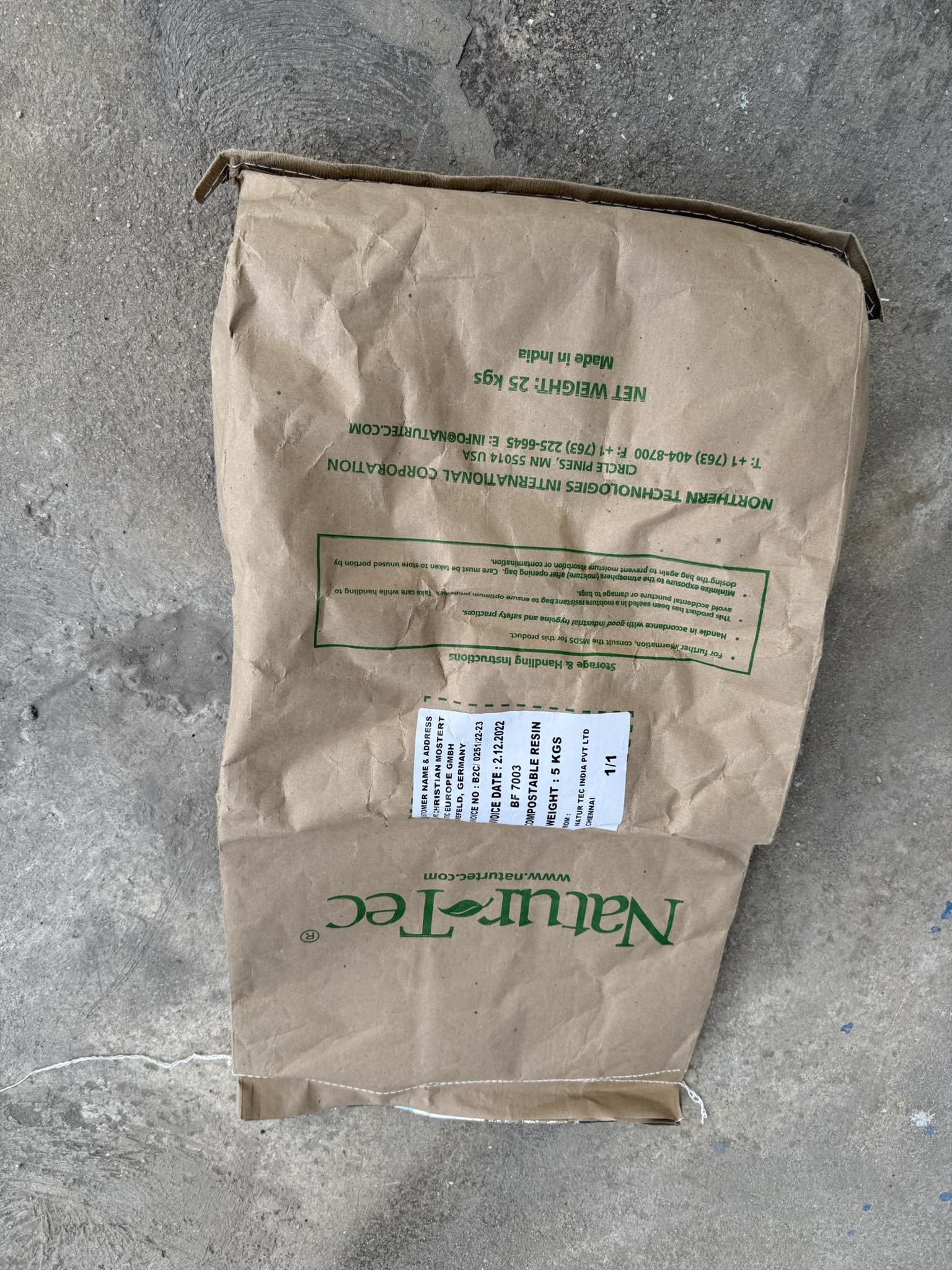 Natur-Tec BF7003 Kompostlanabilir Reçine 5 Kg Natur-Tec BF7003 Kompostlanabilir Reçine 5 Kg