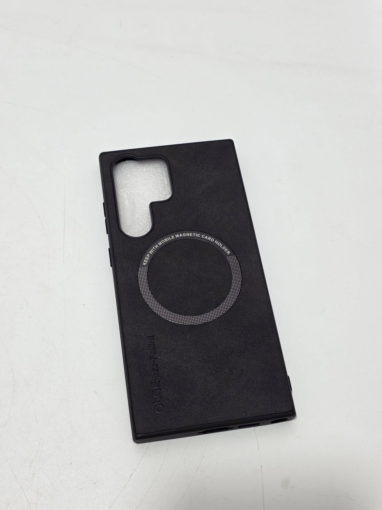 Oleg S23 Ultra Suni Deri Telefon Kılıfı Siyah Oleg S23 Ultra Suni Deri Telefon Kılıfı Siyah