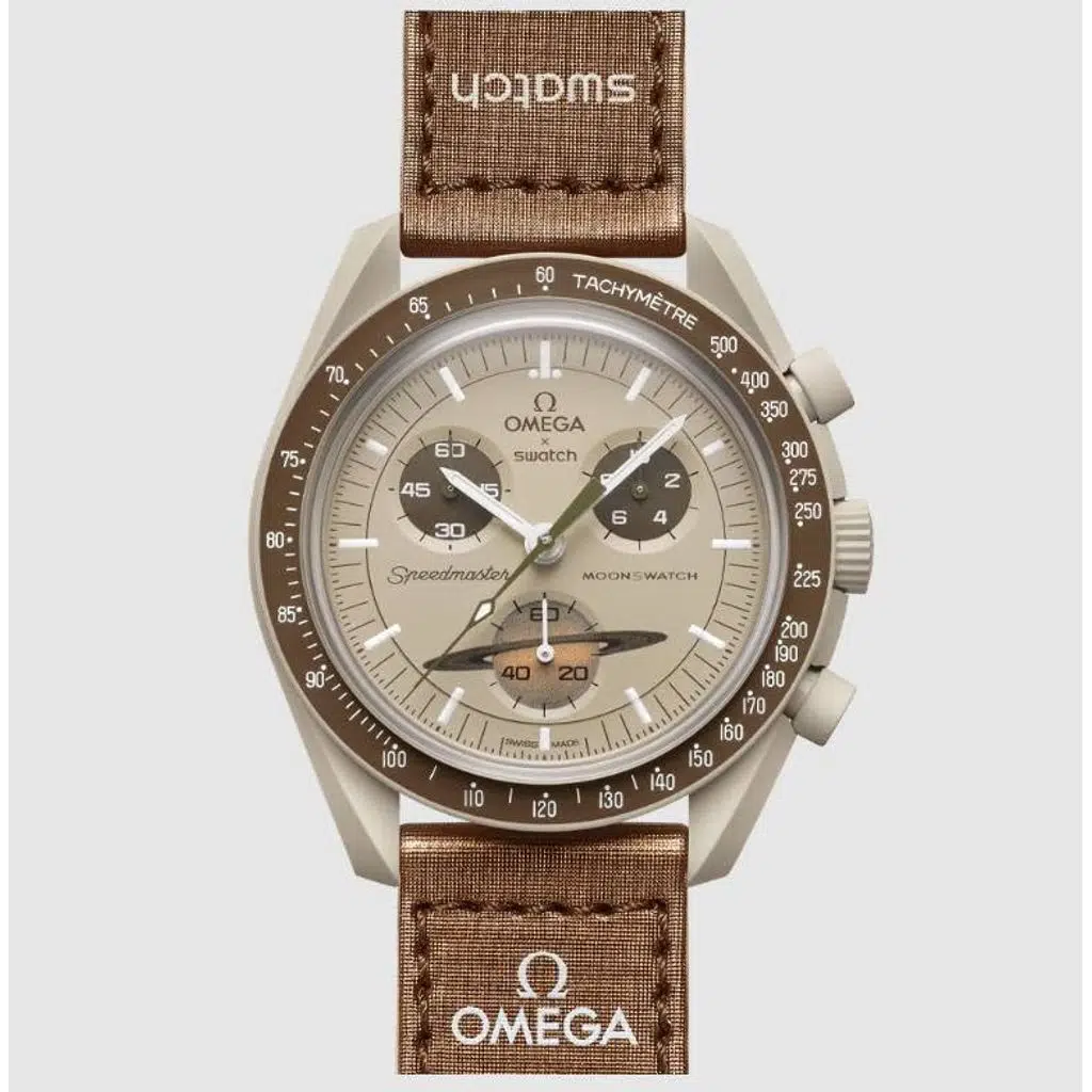 Omega X Swatch Bioceramic Moonswatch Mission To Saturn Kol Saati