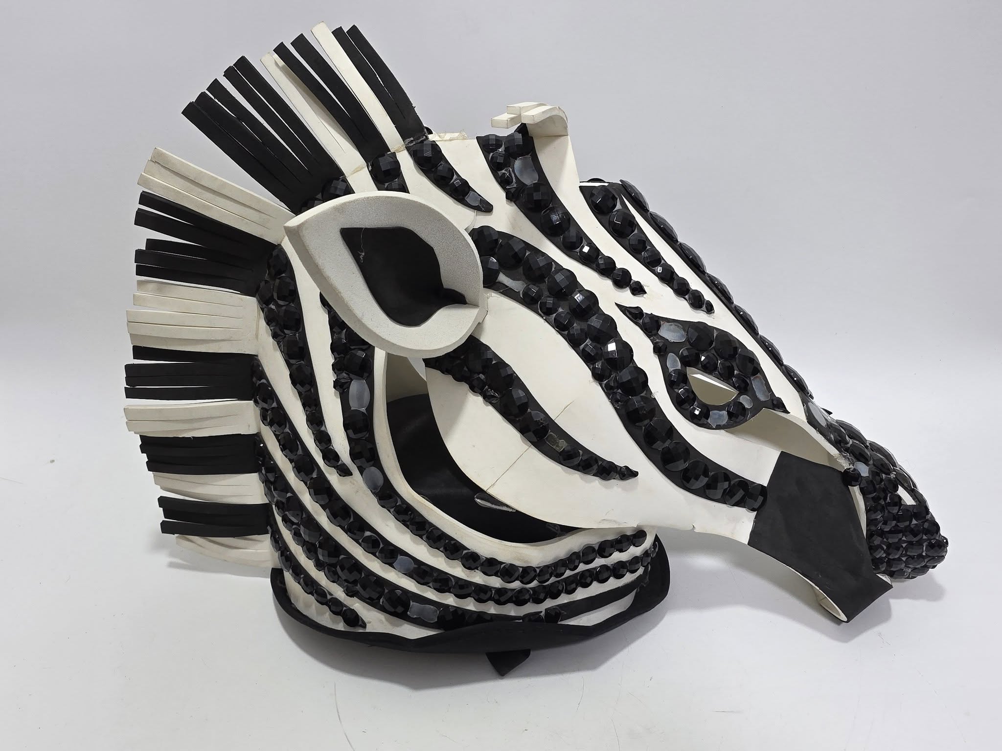Orman Partisi için Zebra Kafası Cosplay Kostüm 65x50x35cm Orman Partisi için Zebra Kafası Cosplay Kostüm 65x50x35cm