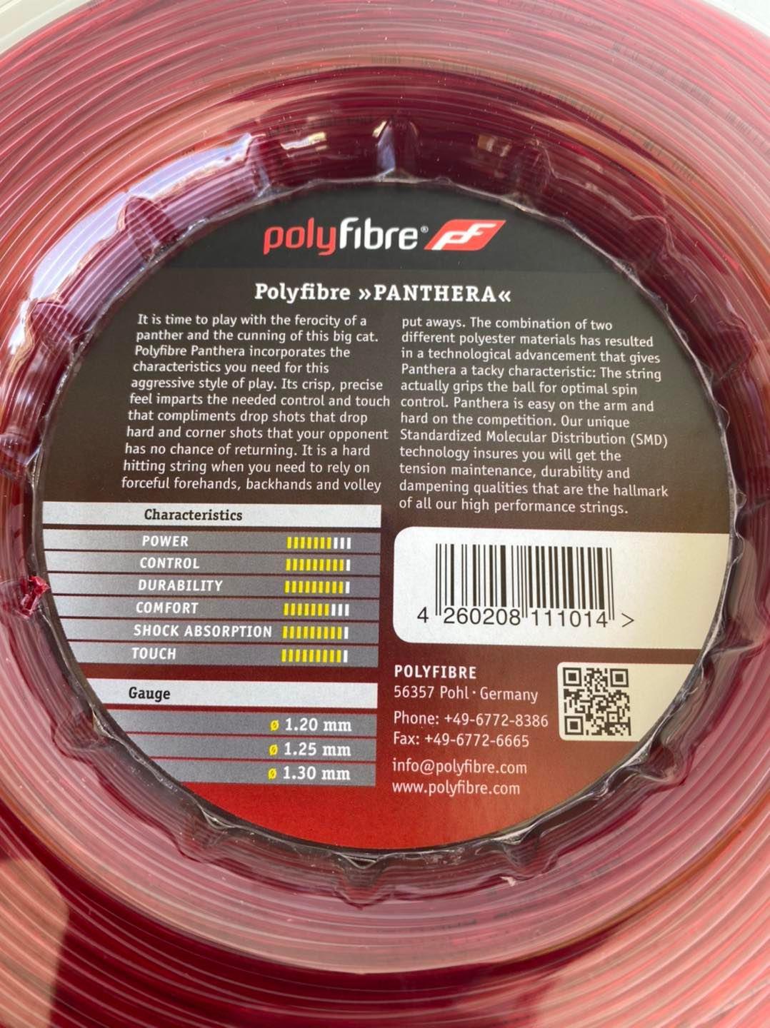 Polyfibre Panthera Tenis Raketi Kordaj Teli 1.30mm 120m Polyfibre Panthera Tenis Raketi Kordaj Teli 1.30mm 120m