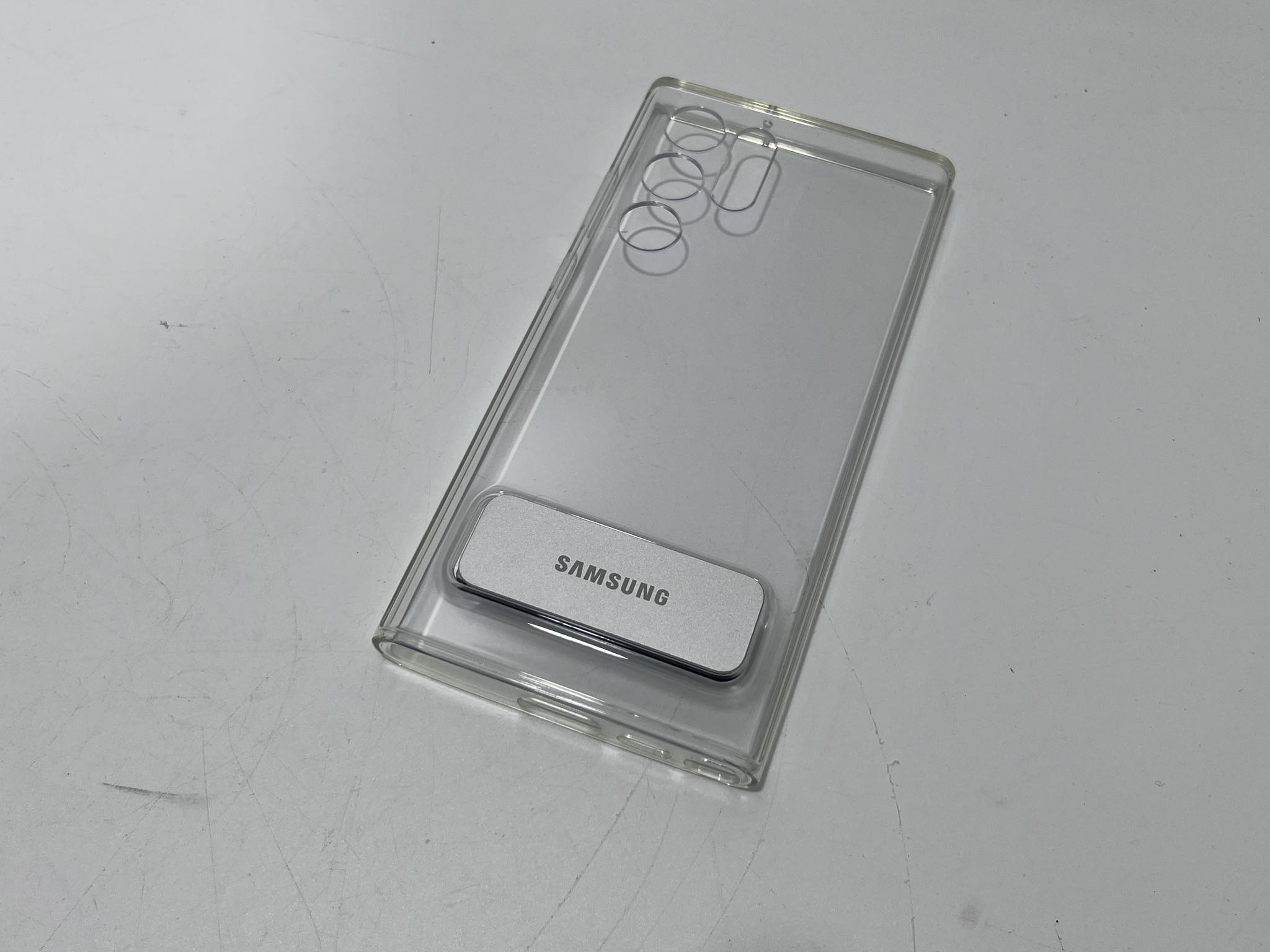 Samsung S22 Ultra Standlı Şeffaf Kılıf EF-JS908 Samsung S22 Ultra Standlı Şeffaf Kılıf EF-JS908