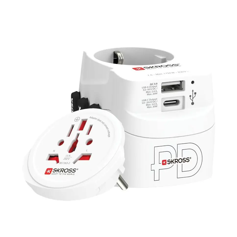 Skross Pro Light USB AC30PD Seyahat Adaptörü 