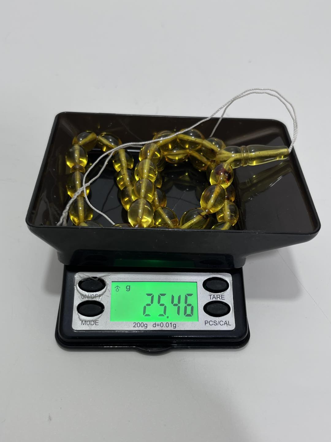 Su Damlası Fosilli Doğal Kaya Damla Kehribar Tesbih 25,45 Gram Su Damlası Fosilli Doğal Kaya Damla Kehribar Tesbih 25,45 Gram