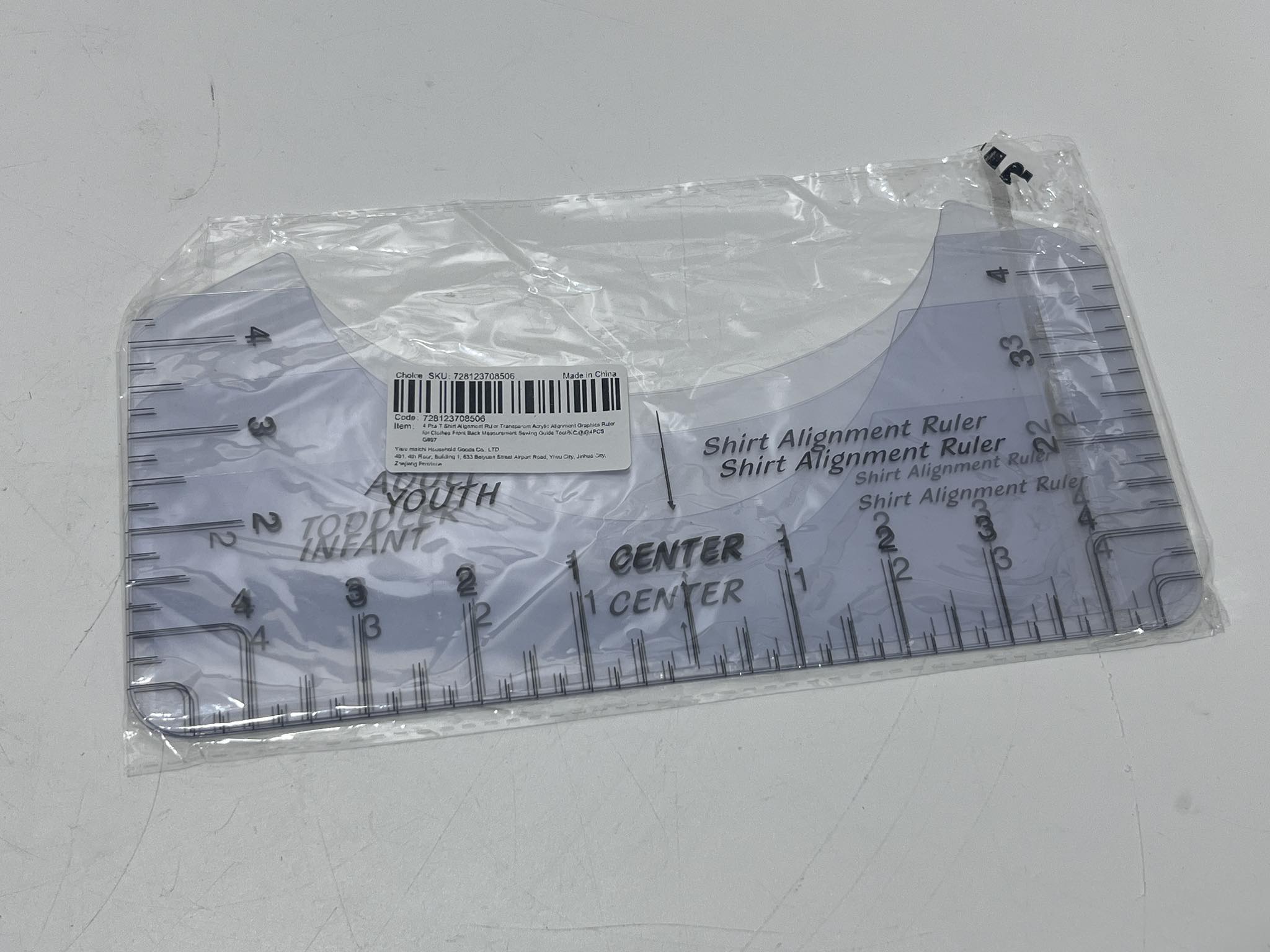 T-shirt Hizalama Merkezleme Kılavuz Cetveli 4 Adet T-shirt Hizalama Merkezleme Kılavuz Cetveli 4 Adet