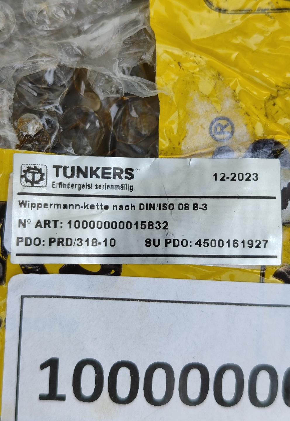 Tünkers 10000000015832 3 Sıra Rulmanlı Zincir 5 Metre Tünkers 10000000015832 3 Sıra Rulmanlı Zincir 5 Metre
