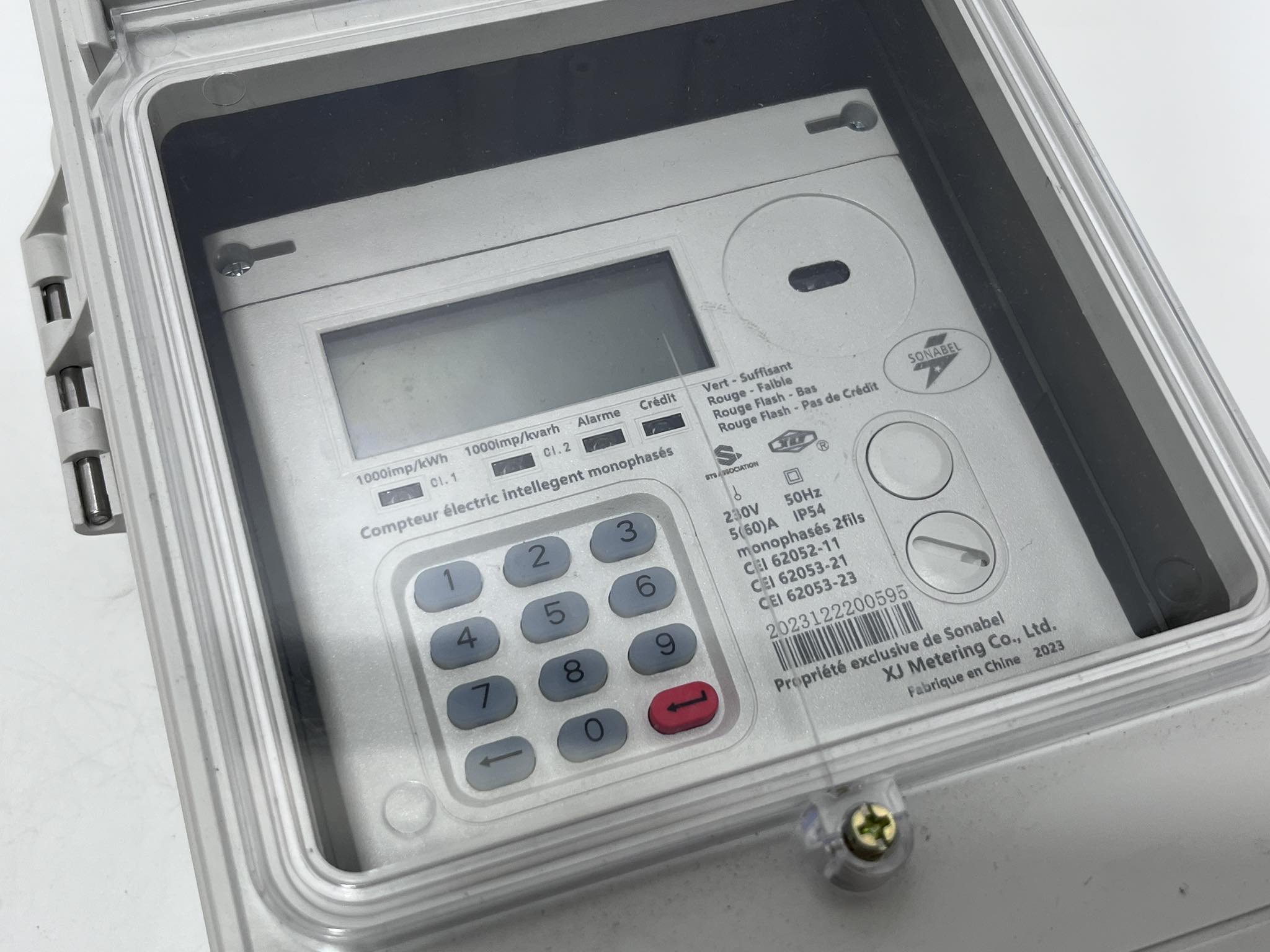 XJ Metering Ön Ödemeli Monofaze Elektrik Sayacı 230V 50Hz XJ Metering Ön Ödemeli Monofaze Elektrik Sayacı 230V 50Hz