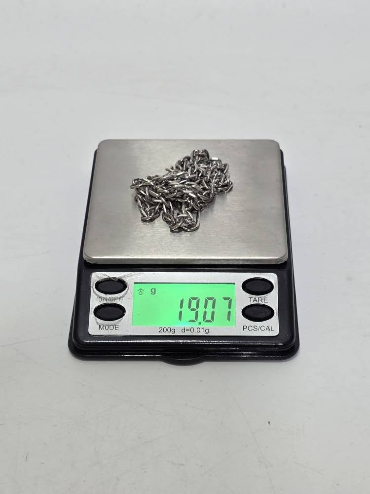 Zincir Motifli 925 Ayar Gümüş Kolye 4mm 19,05 Gram Zincir Motifli 925 Ayar Gümüş Kolye 4mm 19,05 Gram